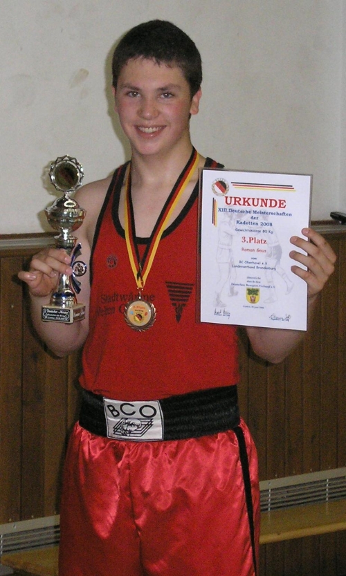 Roman Gaus aus Hennigsdorf wurde Dritter bei den Deutschen Meisterschaften